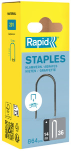 Rapid Agrafe câble no. 36, 12 mm, galvanisé