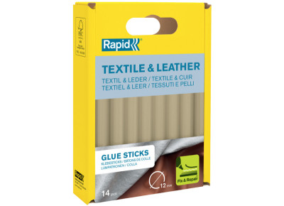 Rapid Bâton de colle textile & cuir, diamètre: 12 mm, court