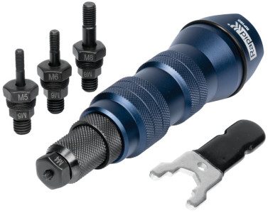 Rapid Adaptateur/riveteur RP160, alu/acier, bleu