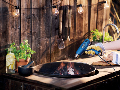 Rapid Pistolet à air chaud R1600, 1.600 watts, bleu