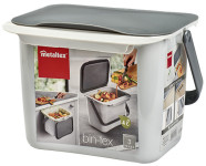 metaltex Poubelle bio Bintex, avec couvercle, gris