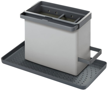 metaltex Rangement pour évier Tidytex, plastique, gris
