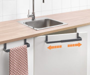 metaltex Porte-serviette Flex-Bar, extensible, gris