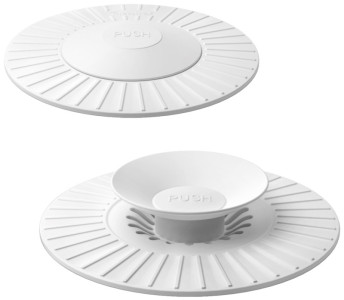 metaltex Bouchon d'évier universel, silicone, blanc