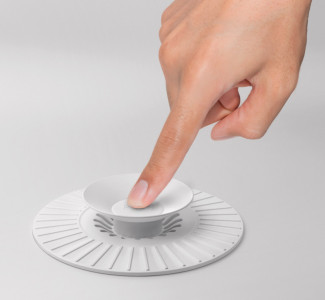 metaltex Bouchon d'évier universel, silicone, blanc