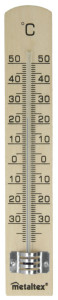 metaltex Thermomètre d'intérieur, en hêtre, marron