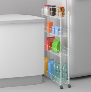 metaltex Desserte multi-usage Fino, 3 niveaux, blanc