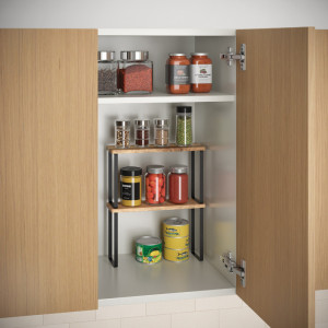 metaltex Étagère à épices York LAVA, 1 niveau, set de 2