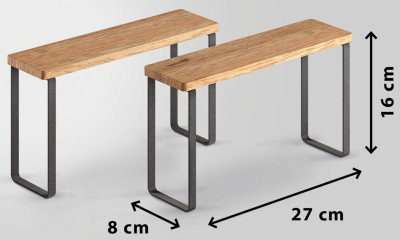 metaltex Étagère à épices York LAVA, 1 niveau, set de 2