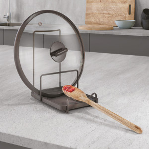 metaltex Support pour couvercle et cuillère Tokyo LAVA, noir
