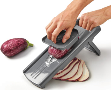 metaltex Mandoline universelle Slice-V, 5 inserts, gris