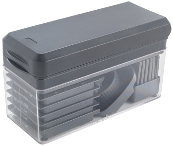 metaltex Coupe-fruits/légumes 12 en 1 Slice-Cube, gris