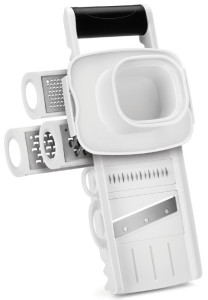 metaltex Mandoline multi-usage Mandolino, 5 râpes, blanc