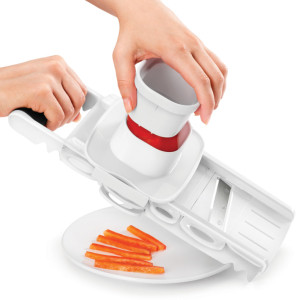 metaltex Mandoline multi-usage Mandolino, 5 râpes, blanc