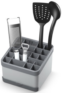 metaltex Rangement pour ustensiles de cuisine Utiltex, gris