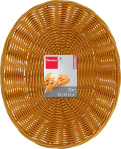 metaltex Corbeille à pain, ovale, plastique, beige