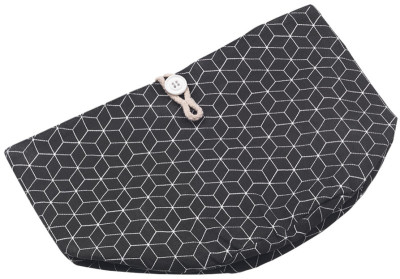 metaltex Corbeille à pain pliable, coton, noir/beige