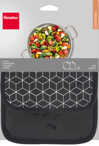 metaltex Manique, set de 2, noir/blanc