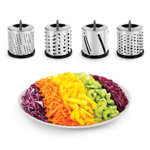 metaltex Mandoline Flash, 4 inserts, blanc/inox