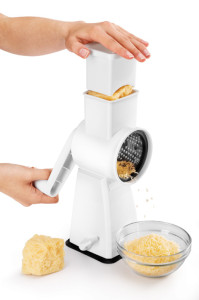 metaltex Mandoline Flash, 4 inserts, blanc/inox