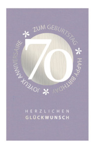 Fin de série : Carte d'anniversaire SUSY CARD - 70e anniversaire