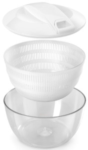 metaltex Essoreuse à salade Turbo, avec cordon, blanc