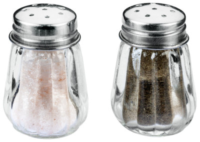metaltex Salière et poivrière, verre/inox, set de 2