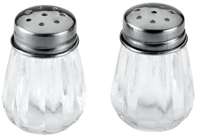 metaltex Salière et poivrière, verre/inox, set de 2
