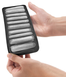 metaltex Bac à glaçons, silicone, pour 10 glaçons, noir