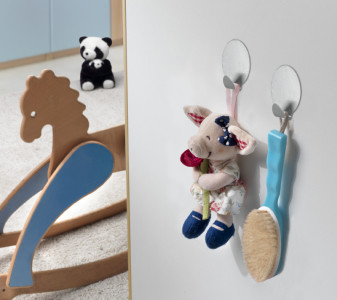 metaltex Crochet adhésif Lilliput, set de 4, ovale, inox