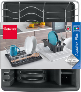 metaltex Égouttoir Aquatex PLUS, argent/anthracite
