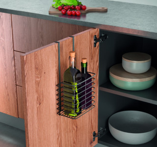 metaltex Rangement suspendu Galileo LAVA, haut, noir mat