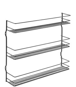 metaltex Étagère à épices Pepito 3 LAVA, 3 niveaux, noir mat