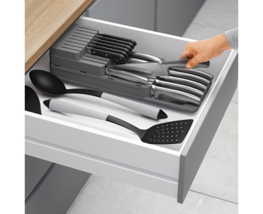 metaltex Porte-couteaux Blade-Fit, en PP, gris