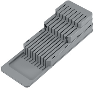 metaltex Porte-couteaux Blade-Fit, en PP, gris