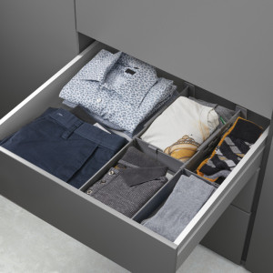 metaltex Organiseur de tiroir Multi-Fit, ABS, gris