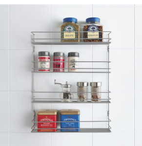 metaltex Étagère à épices Pepito 3, 3 niveaux, argent