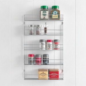 metaltex Étagère à épices Pepito 5, 5 niveaux, argent