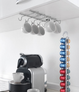 metaltex Porte-tasses My-Mug, argent métallisé