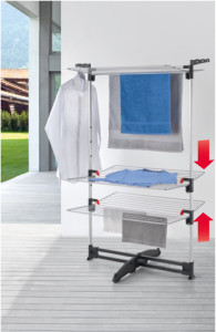 metaltex Séchoir à linge vertical Ciclone VARIO, 3 niveaux