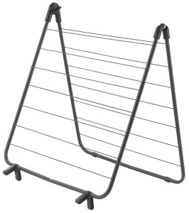 metaltex Séchoir à linge pour baignoire Nevis, noir mat