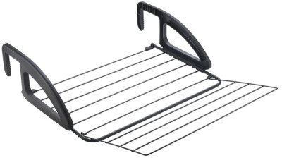 metaltex Séchoir à linge balcon/radiateur Bries, noir mat