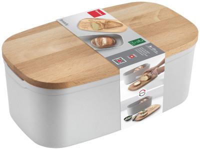 metaltex Boîte à pain Bready avec couvercle planche à pain