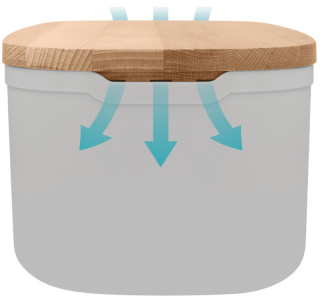 metaltex Boîte à pain Bready avec couvercle planche à pain