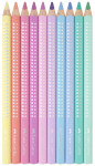 FABER-CASTELL Crayon de couleur Jumbo SPARKLE, étui de 10 FABER-CASTELL Crayon de couleur Jumbo SPARKLE, étui de 10