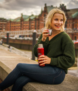 THERMOS Bouteille isotherme STAINLESS KING, 0,47 l, gris