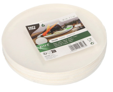 PAPSTAR Assiette en canne à sucre 