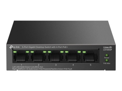 TP-Link : 5-PORT GIGABIT DESKTOP SWITCH avec 4-PORT POE+