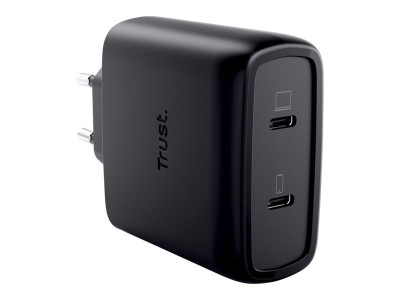 Trust : MAXO 65W 2P USB-C GAN CHARGER B LK