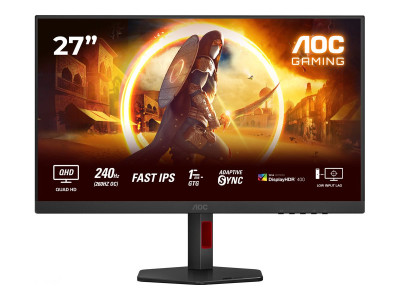 AOC : AOC MONITOR 27 IPS 240HZ 2560X1440 QHD 0.3MS 16:9 1000:1